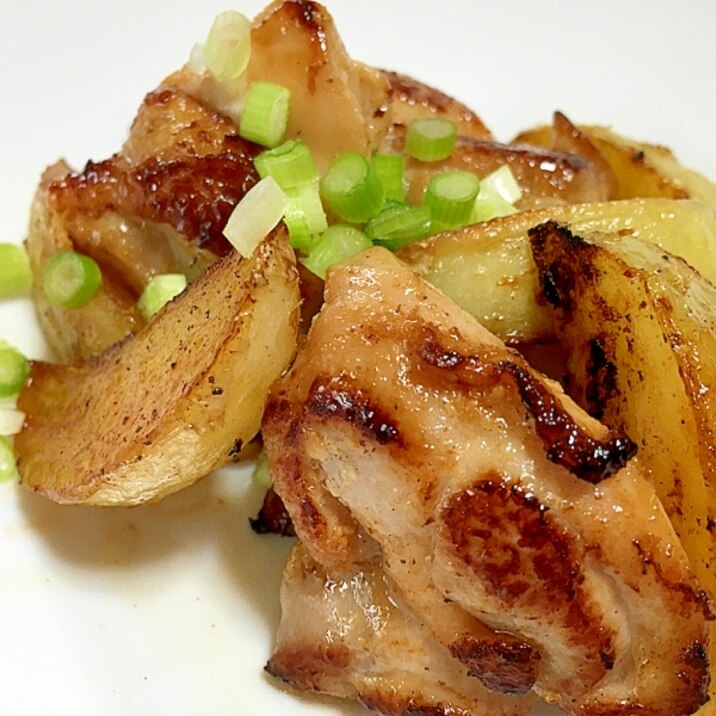 お弁当に美味しい！鳥もも肉とジャガイモの醤油麹焼き